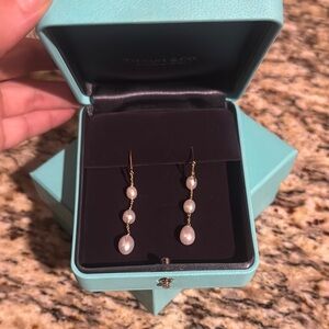 Tiffany & Co. Gold and Pearl Dangle Earrings